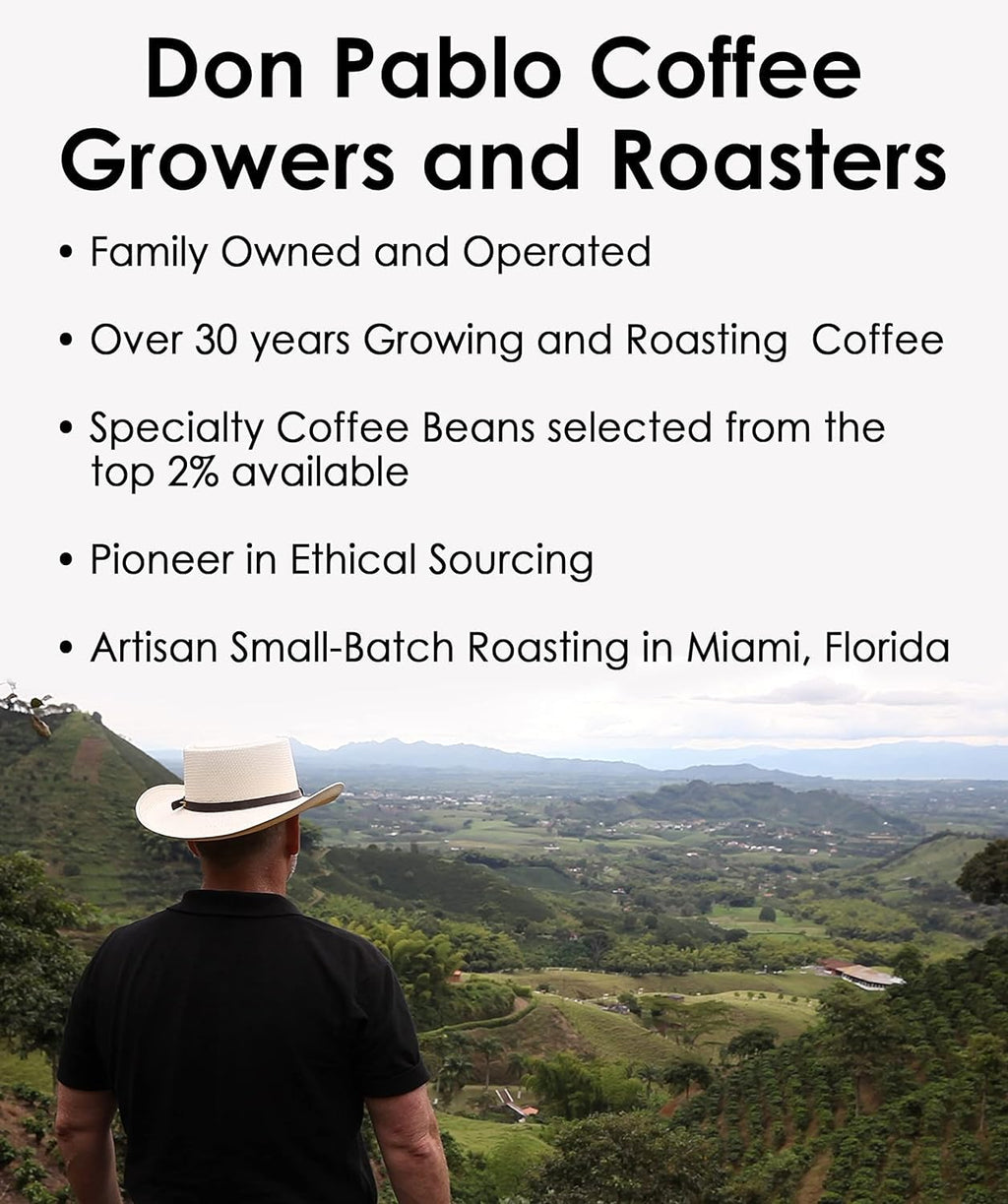 2LB Don Pablo Pride Guatemala Gourmet Coffee - Signature Blend - Medium Dark Roast - Whole Bean Coffee - 100% Arabica Beans - Low Acidity and Non-GMO - 2lb bag - Amazon 786