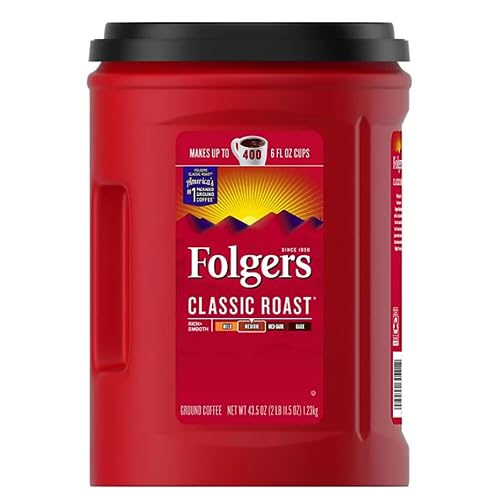 Folger Classic Roast Ground Coffee (43.5 oz.) - Pack of 1 - Amazon 786