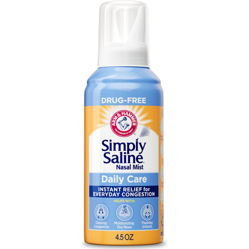 ARM & Hammer Simply Saline Nasal Care Daily Mist 4.5oz – Instant Relief for Every Day Congestion – One 4.5oz Bottle - Amazon 786