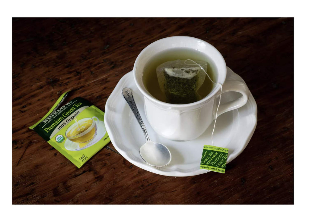 BIGELOW TEA Green Tea Unflavored Caffeinated Teabag Box Organic