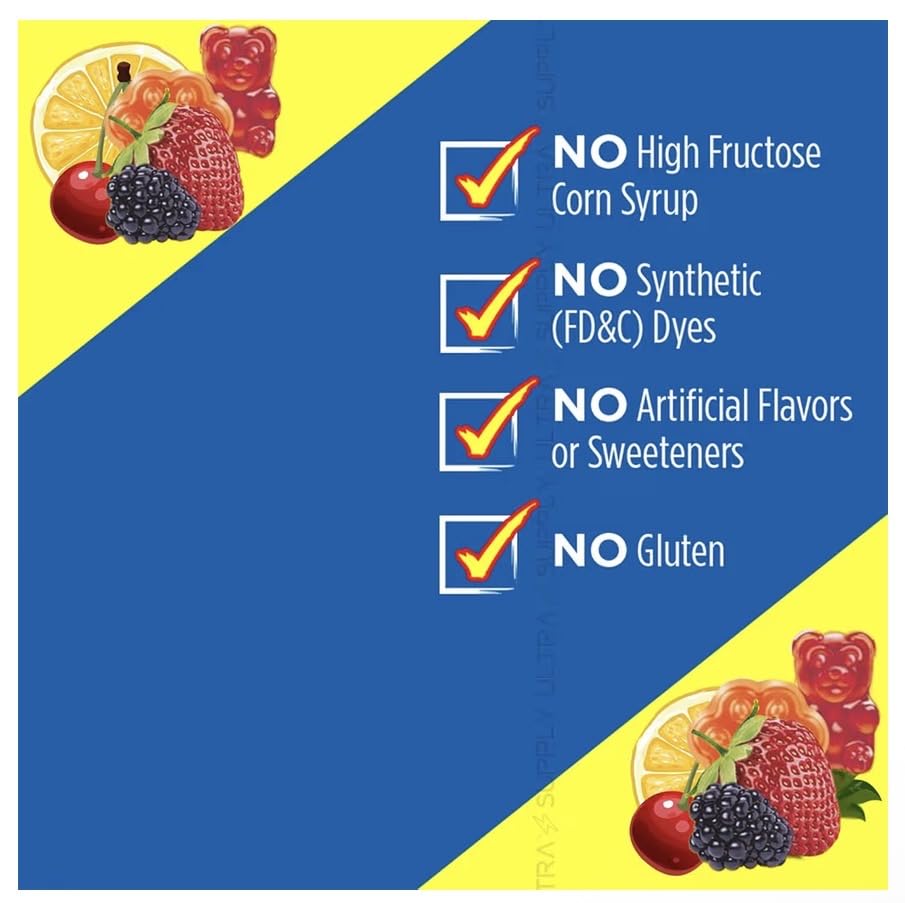 Children’s Gummy Multivitamin 300 Count – Daily Kids Vitamins with Natural Fruit Flavors, Gluten Free, USP Verified, Value Pack for Immune & Bone Support - Amazon 786