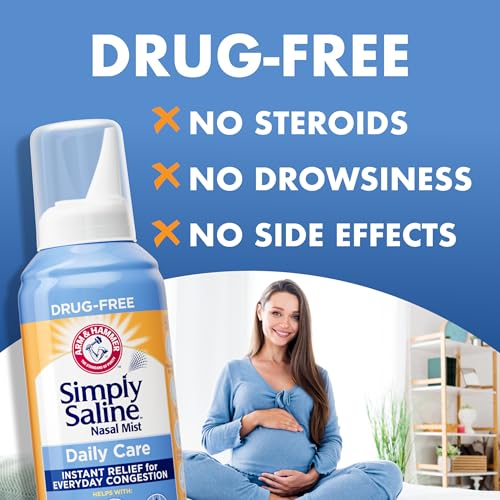 ARM & Hammer Simply Saline Nasal Care Daily Mist 4.5oz – Instant Relief for Every Day Congestion – One 4.5oz Bottle - Amazon 786