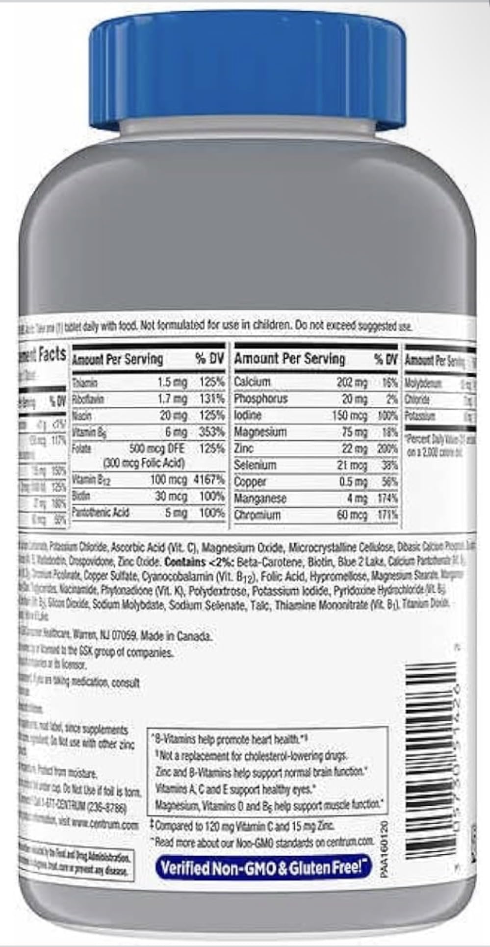 GOOFY TURTLE Silver Men 50+ Multivitamin, Better Guide Vitamins Supplements, 275 Count (Pack of 1 Bottle) - Amazon 786