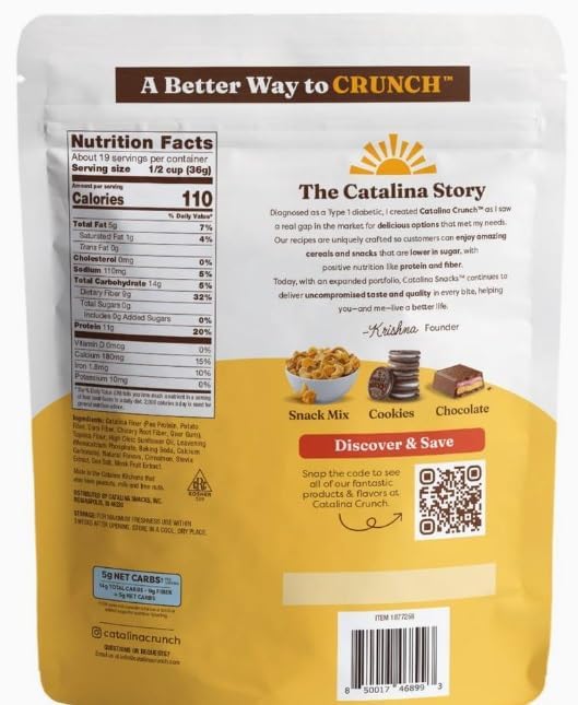 Catalina Crunch Keto-Friendly Breakfast Cereal, Cinnamon Toast (24 oz.) - Amazon 786
